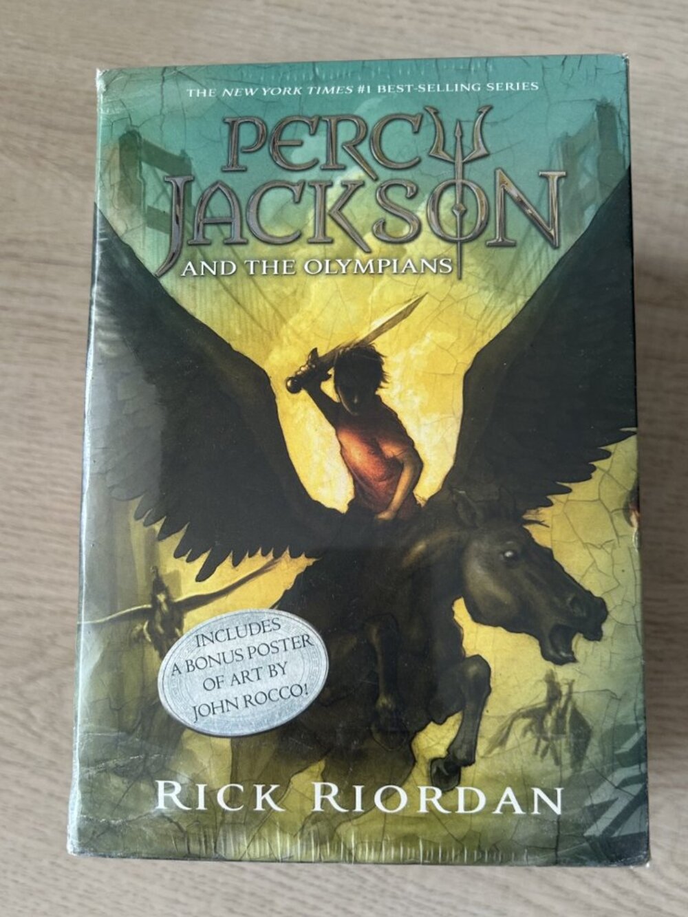 Percy Jackson series- Rick Riordan; paperback
